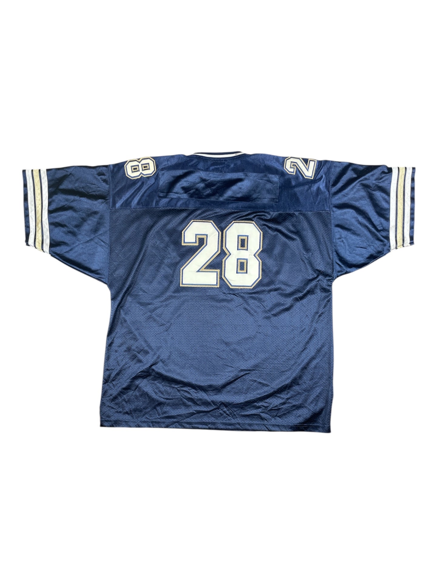 Vintage - Reebok NFL Equipment #28 Athletic Classics Jersey – Navy Blue – XXL
