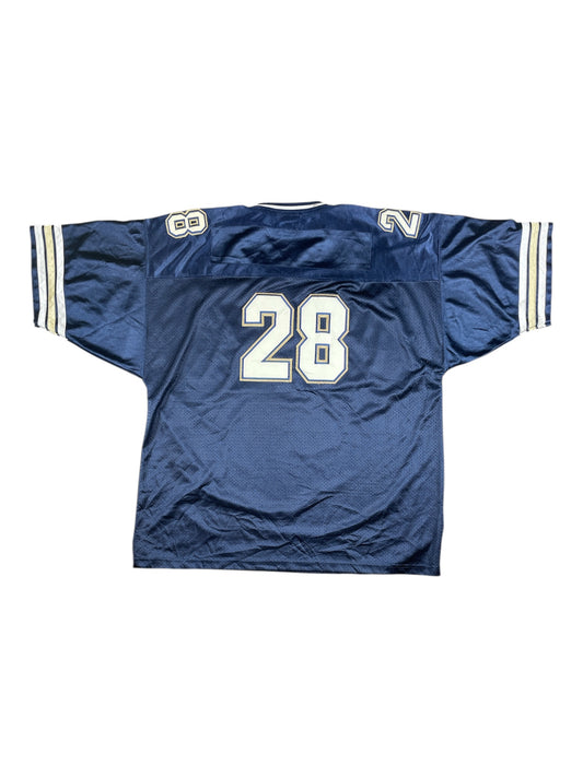 Vintage - Reebok NFL Equipment #28 Athletic Classics Jersey – Navy Blue – XXL