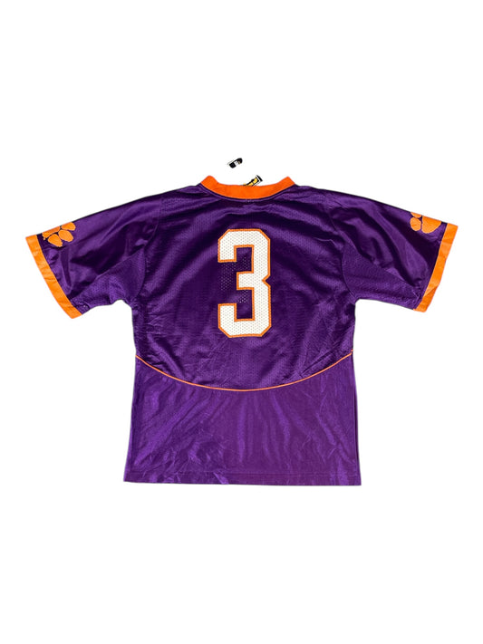 Nike Team Clemson Tigers #3 Youth Football Jersey – Purple/Orange – Kids M – Pre-Loved