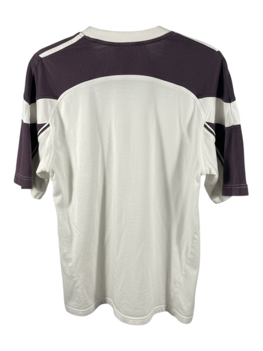 Adidas Performance T-Shirt – White & Brown – Vintage / Pre-Loved