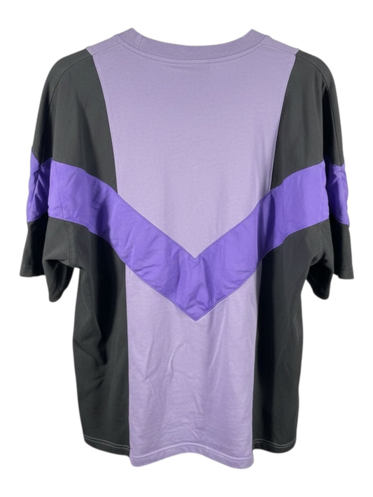 Adidas Originals Vintage T-shirt, Y2K Adidas Tee, Chevron Adidas Top, Purple Adidas T-shirt