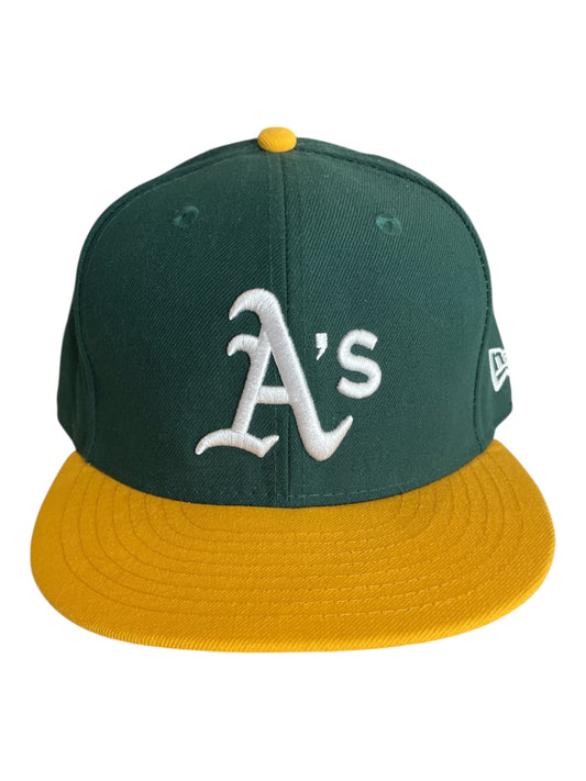 Oakland Athletics 59FIFTY Fitted Cap 7 3/8 – Green & Gold New Era MLB Hat