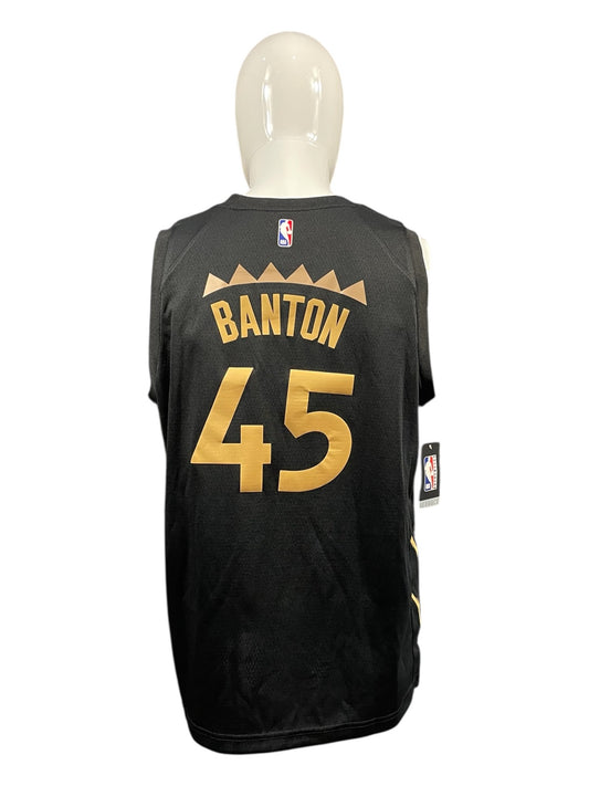 Dalano Banton #45 Toronto Raptors NBA Jersey – Black & Gold – Men’s XL – Brand New