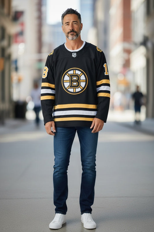 Vintage - Adidas Boston Bruins Pavel Zacha #18 NHL Jersey – Men’s XL – Black Home Ice Hockey Shirt – Official Licensed