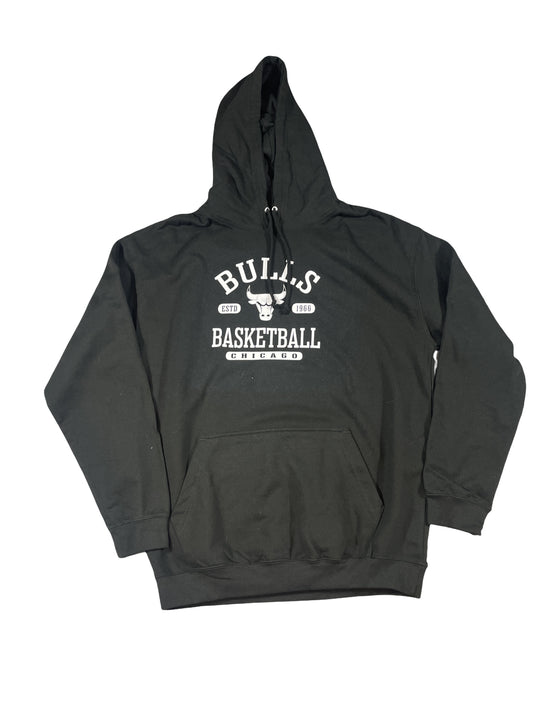Chicago Bulls Black Hoodie – Classic Basketball Logo | Official NBA Apparel - Large