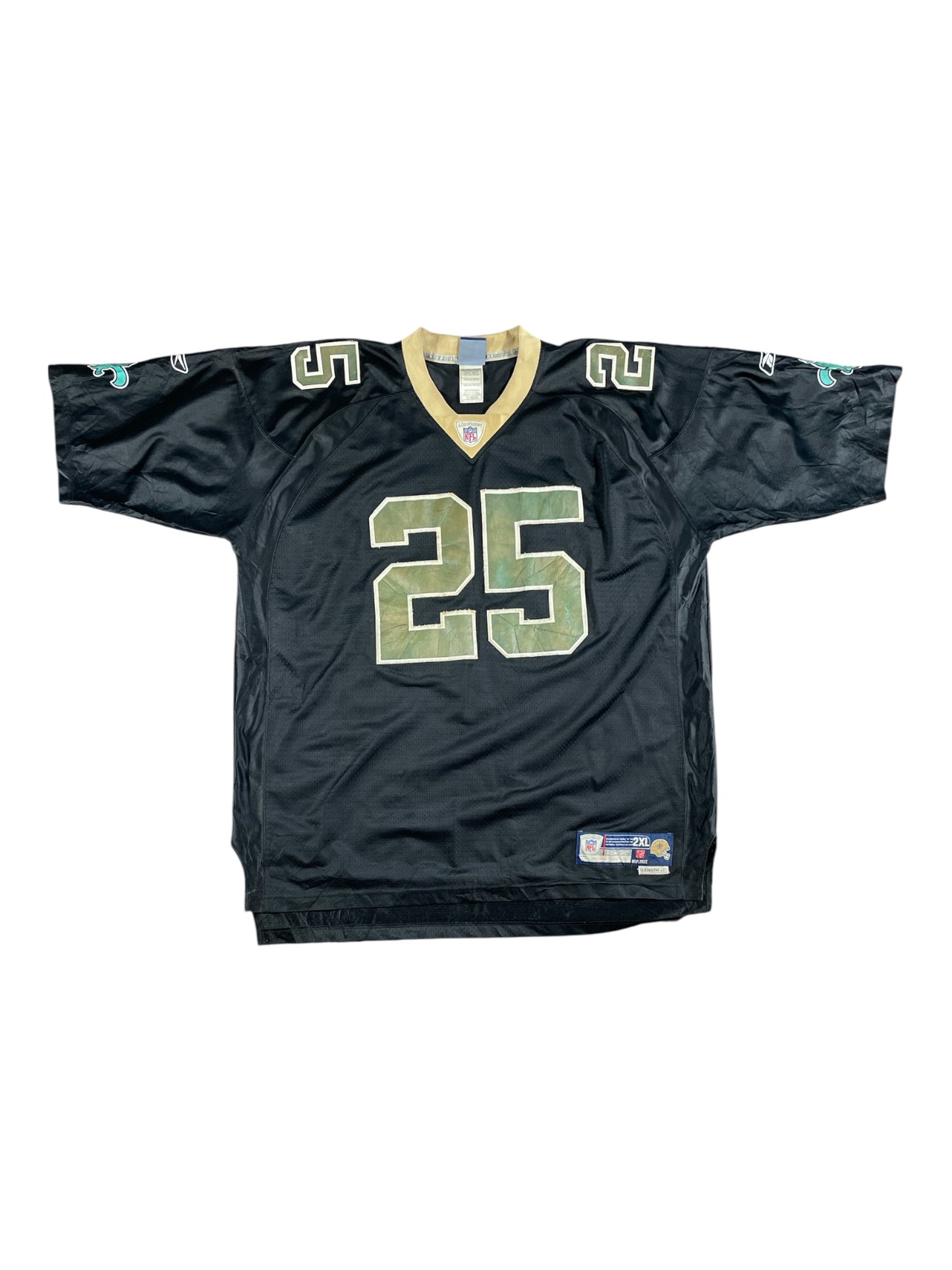 Vintage - Reggie Bush #25 New Orleans Saints Vintage Reebok NFL Jersey – Black – 2XL (+2 Length)
