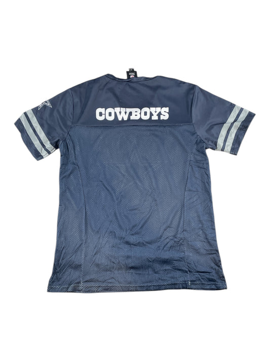 Dallas Cowboys Navy Mesh Tee – Vintage Style NFL Fan Top - Size Small
