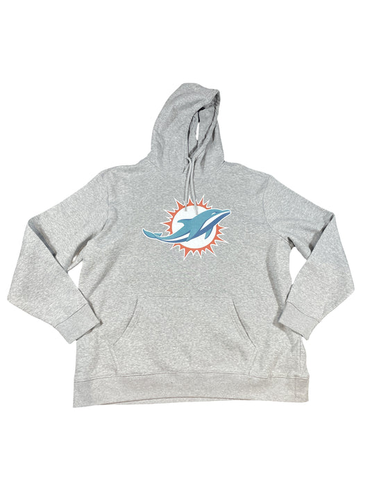 Miami Dolphins Fanatics Logo Hoodie – Grey (Brand New)
