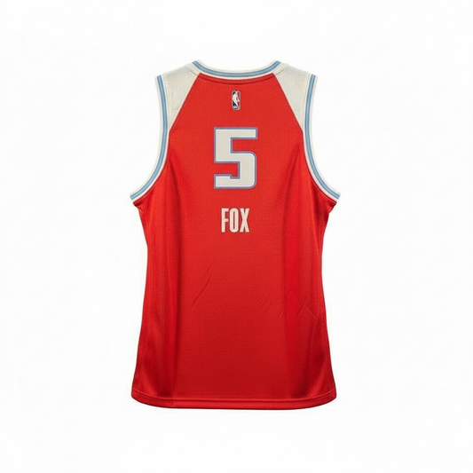 De’Aaron Fox #5 Sacramento Kings NBA Jersey – Red – Kids Large – Brand New