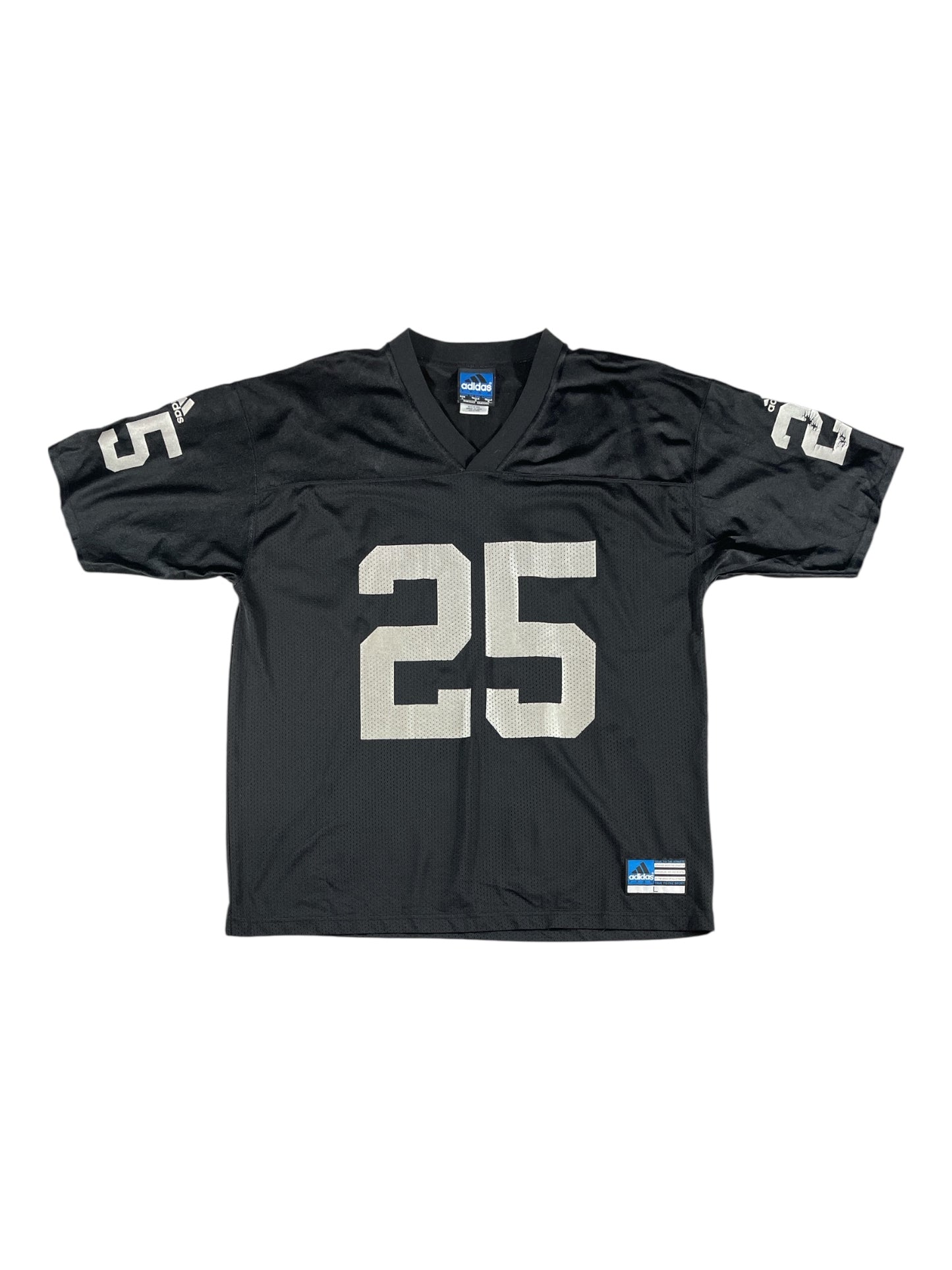 Charlie Garner Oakland Raiders #25 NFL Jersey – Adidas Vintage Raiders Jersey Black – Men’s Large