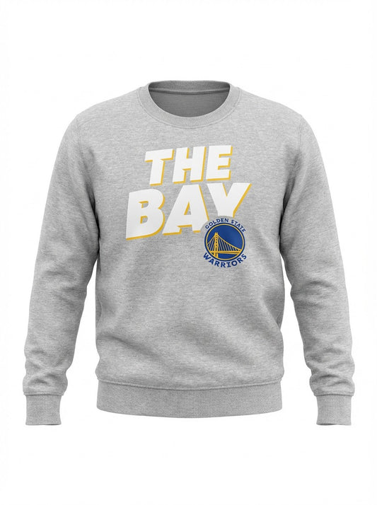 Golden State Warriors “The Bay” Fanatics Crewneck Sweatshirt – Grey (Brand New)