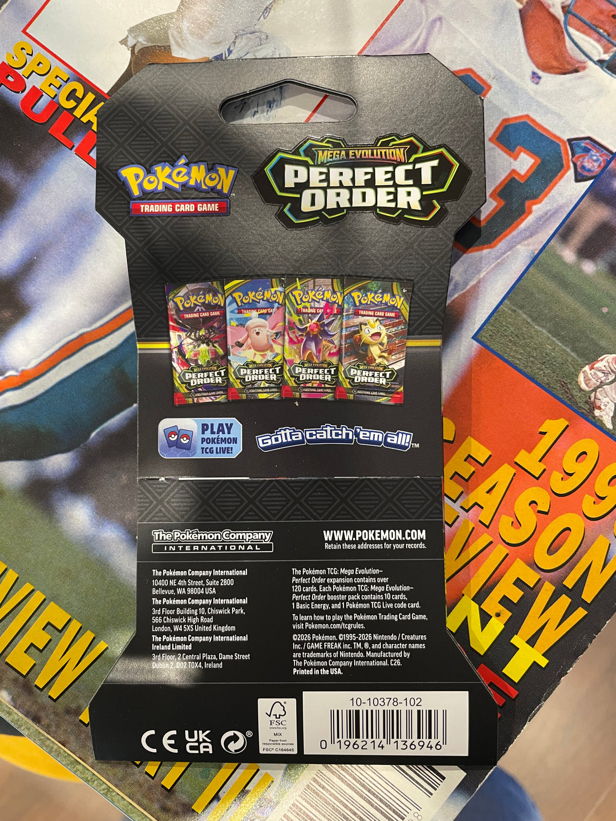 Pokémon Perfect Order Sleeved Booster Pack – English