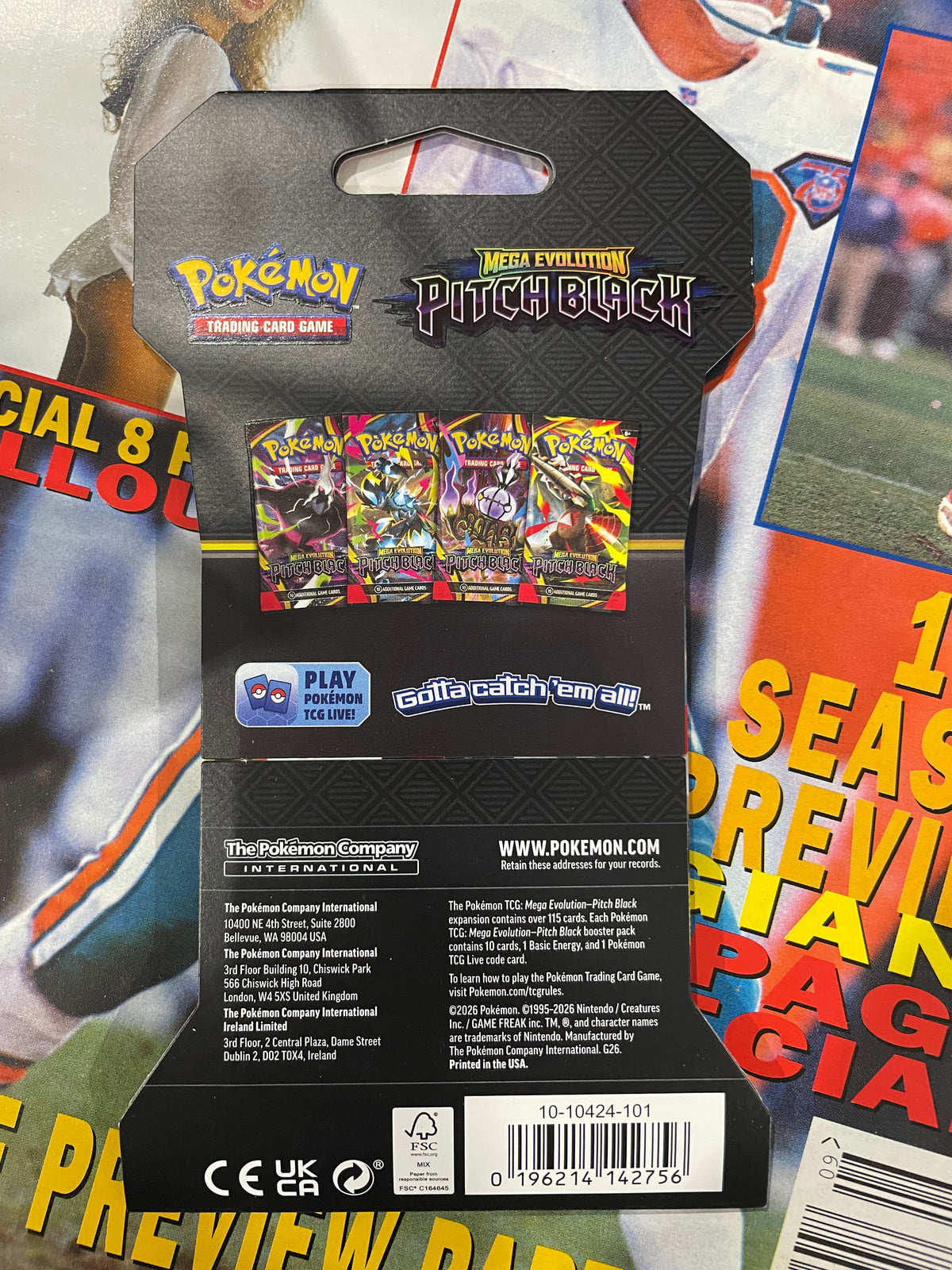 Pokémon Pitch Black Sleeved Booster Pack – English