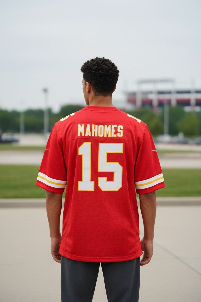 Patrick Mahomes #15 Kansas City Chiefs NFL Jersey – Red – Men's