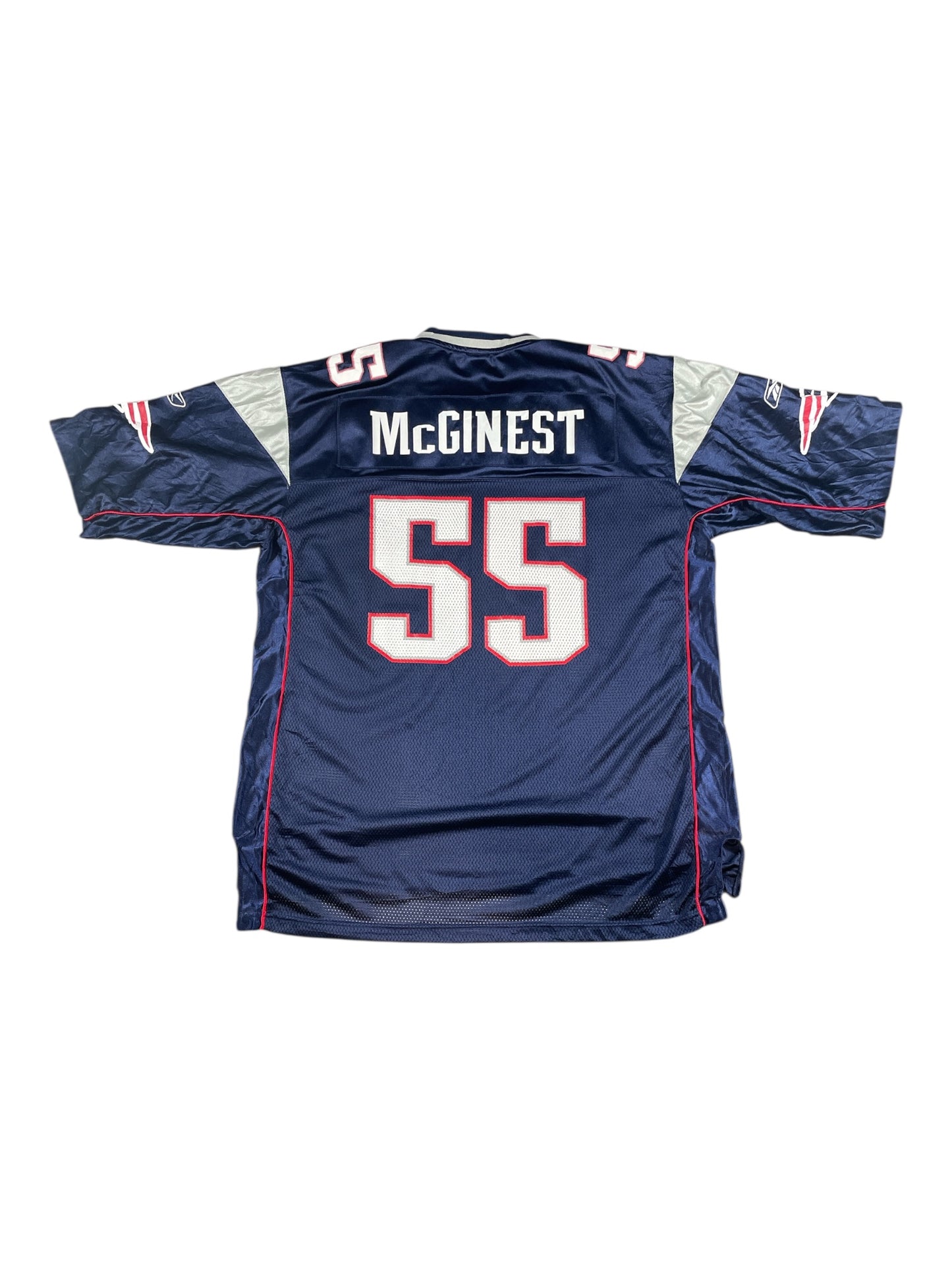 New England Patriots Willie McGinest #55 NFL Jersey – Navy (Pre-Loved)