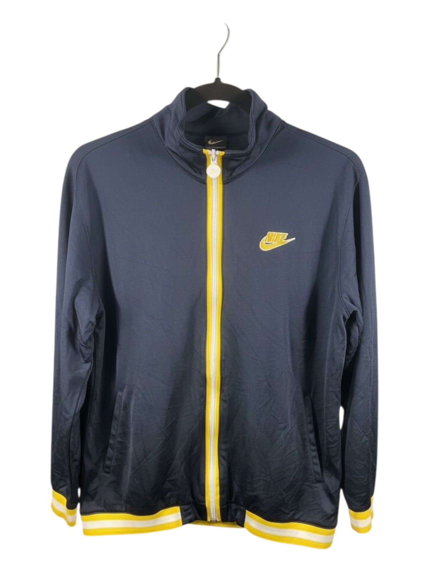 Nike Vintage Track Jacket – Navy & Yellow Full Zip (Pre-Loved)