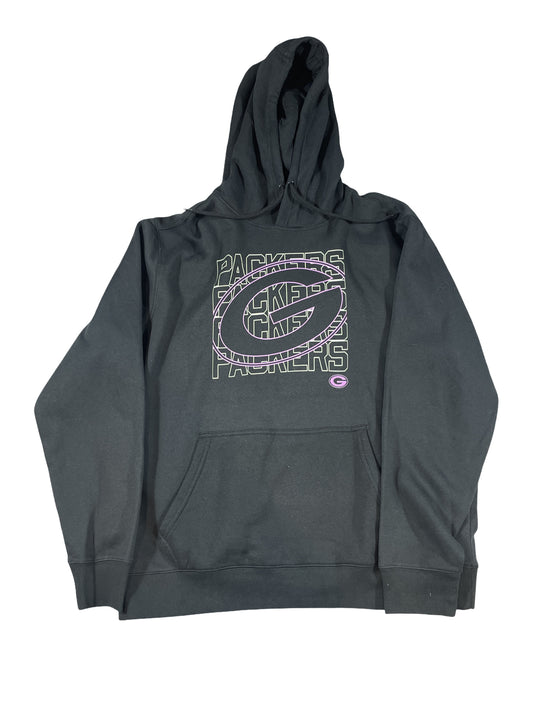 Green Bay Packers Black Hoodie – NFL Team Logo Pullover Sweatshirt