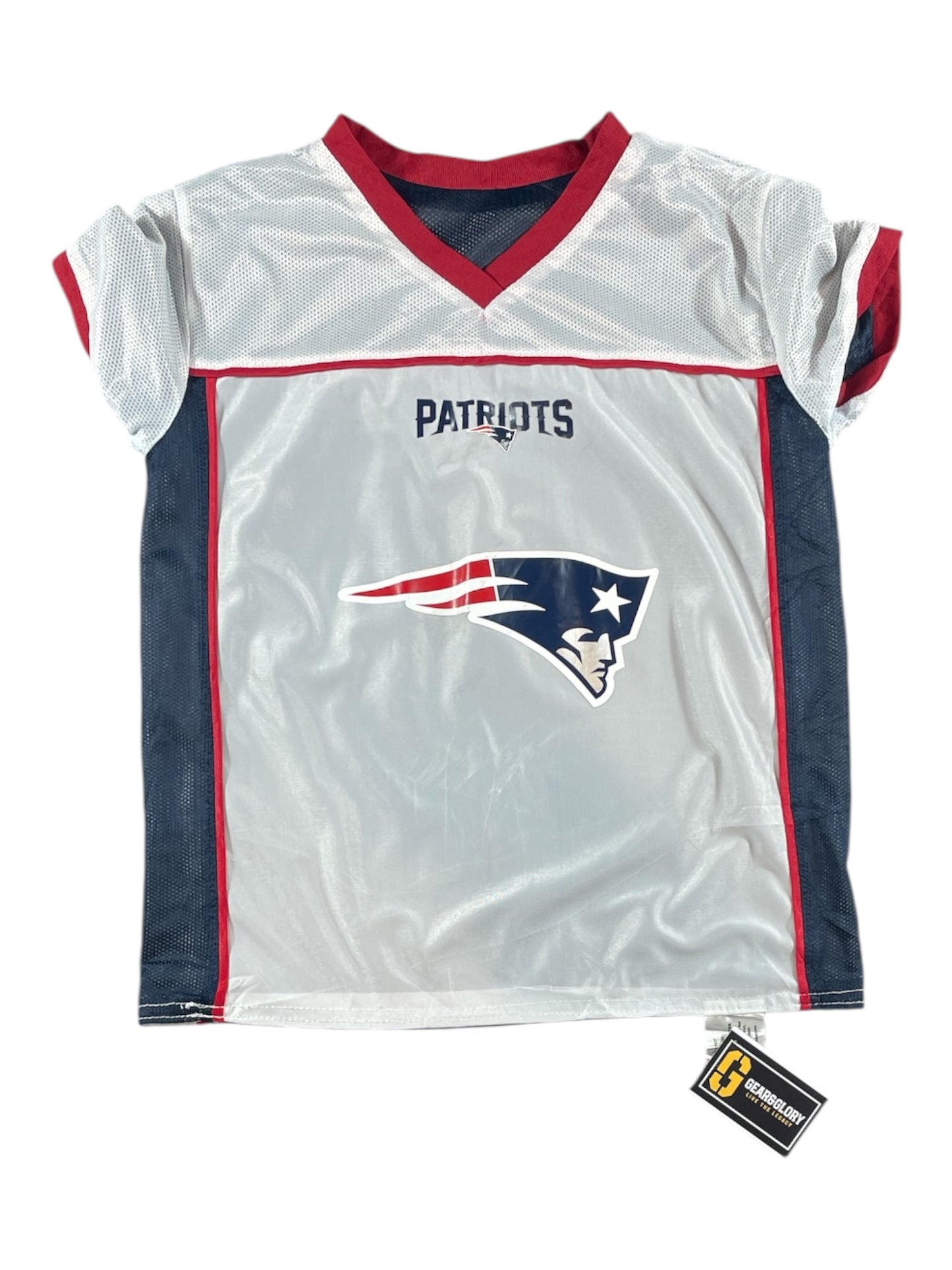 Vintage - New England Patriots NFL Flag Football Jersey – Youth Medium – Reversible