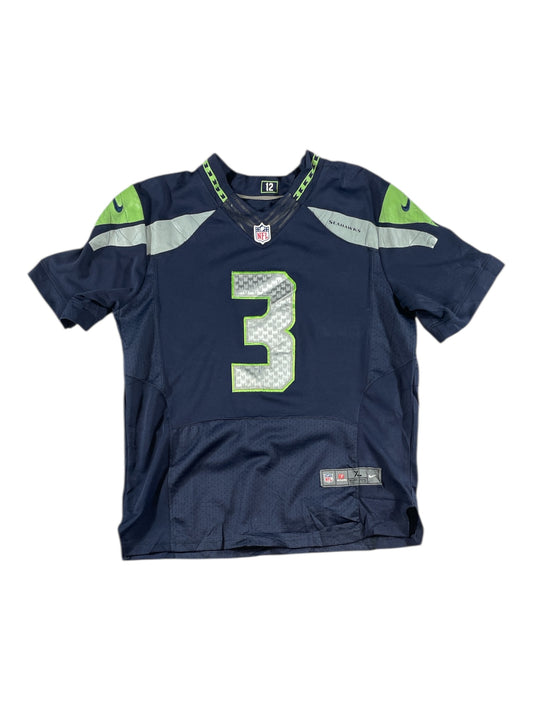 Seattle Seahawks Russell Wilson #3 Youth NFL Jersey – Navy (Youth L/XL)