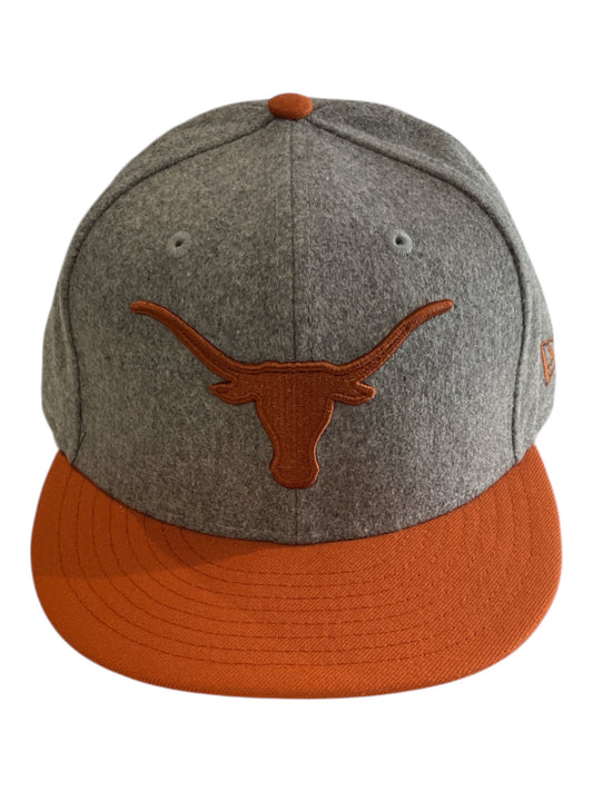 Texas Longhorns New Era 59FIFTY Fitted Cap – Grey & Burnt Orange NCAA Hat 7 3/8