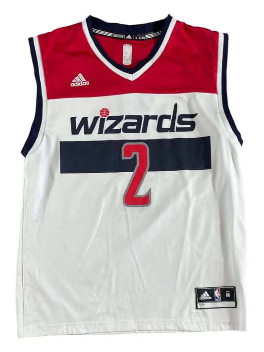 John Wall Washington Wizards NBA Jersey – White – Pre-Loved featuring the number 2 and Adidas branding.