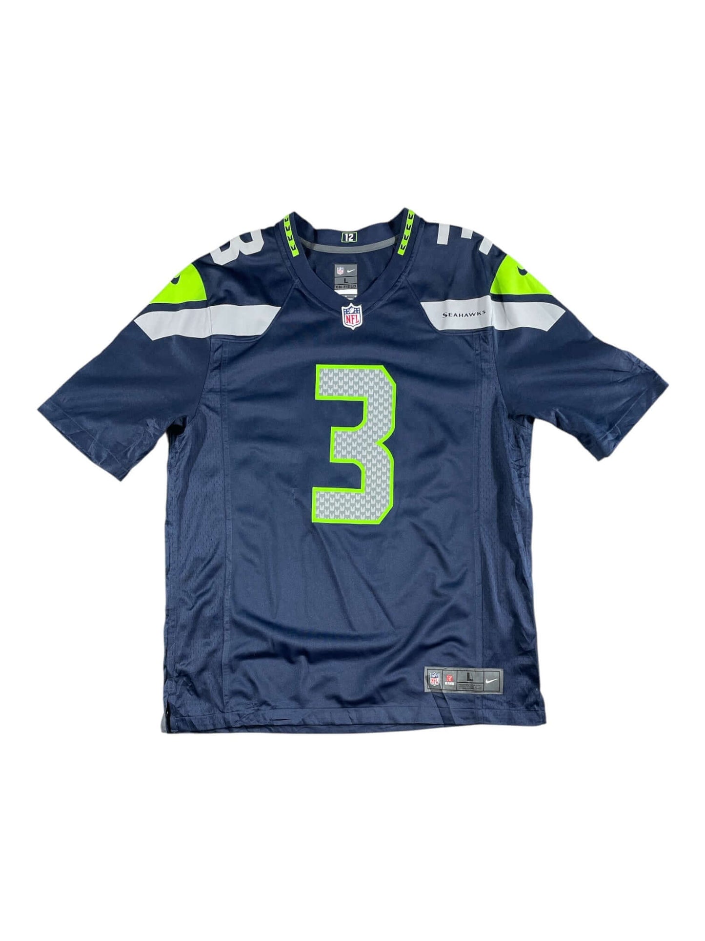 Russell Wilson #3 Seattle Seahawks Nike NFL Jersey – Navy – Men’s Large - Vintage