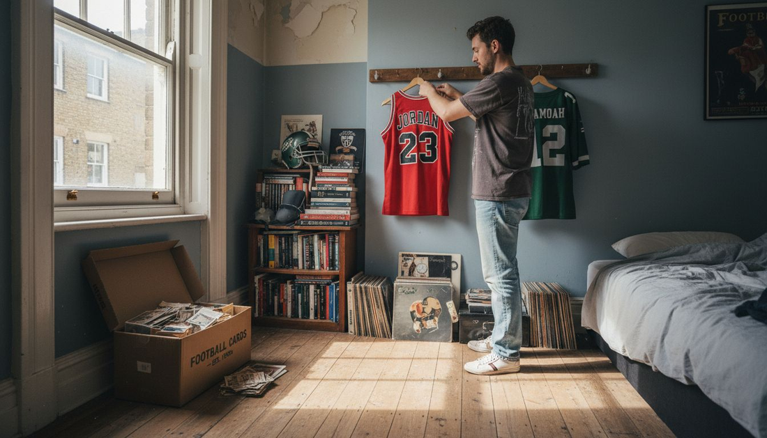 UK collector displays vintage sports jerseys