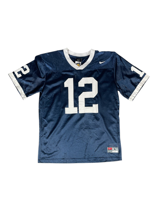 Nike Team #12 Youth Football Jersey – Navy / White – Kids L – Pre-Loved
