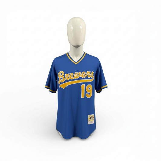 Vintage Milwaukee Brewers #19 MLB Jersey – Blue – Men’s XL