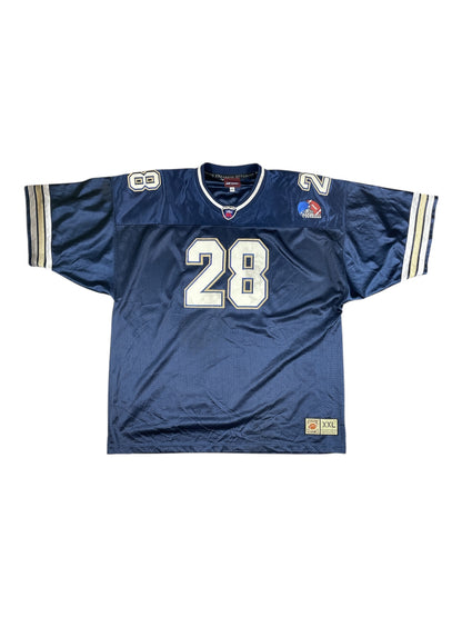 Vintage - Reebok NFL Equipment #28 Athletic Classics Jersey – Navy Blue – XXL