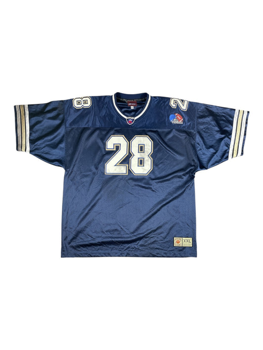 Vintage - Reebok NFL Equipment #28 Athletic Classics Jersey – Navy Blue – XXL