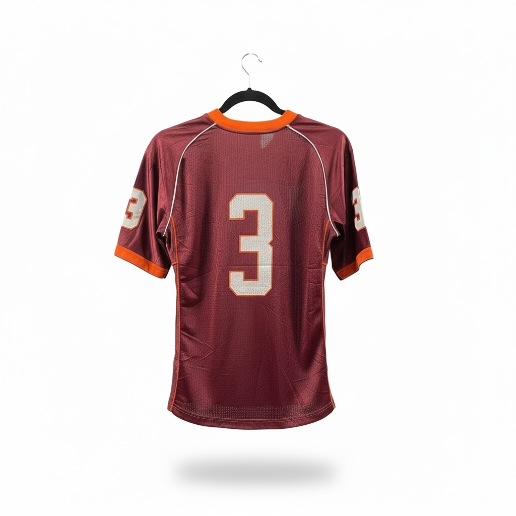 Vintage #3 Virginia Tech Hokies NCAA Jersey – Maroon – Men’s Large