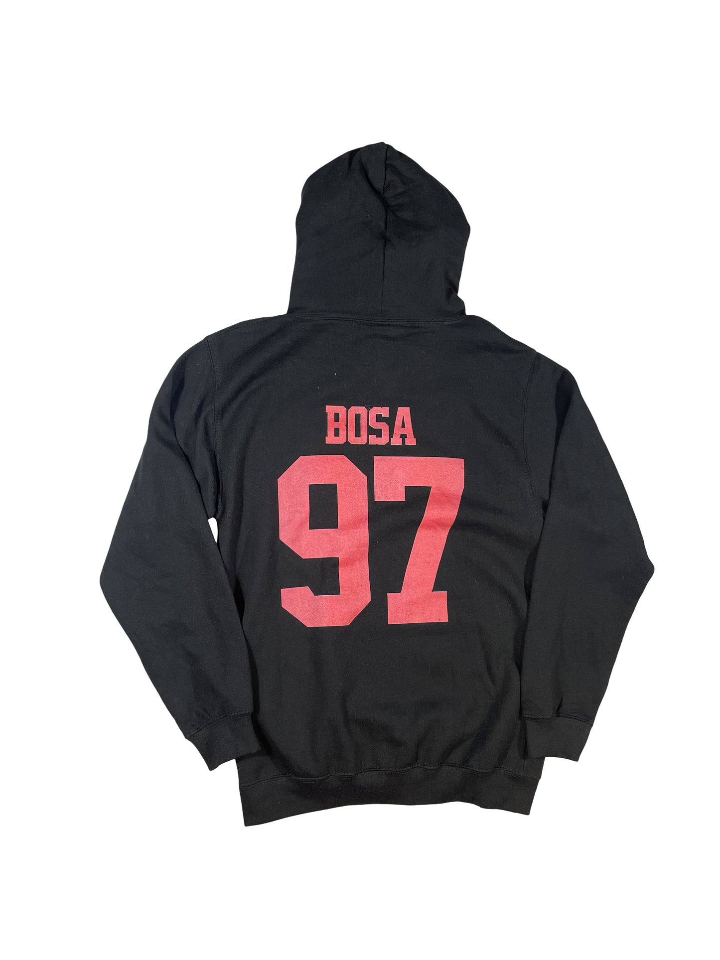 San Francisco 49ers Nick Bosa #97 Hoodie - Black/Red Fan Gear - Size Small