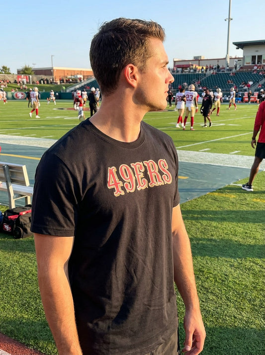 San Francisco 49ers Black T-Shirt – NFL Team Logo Tee | American Football Fanwear