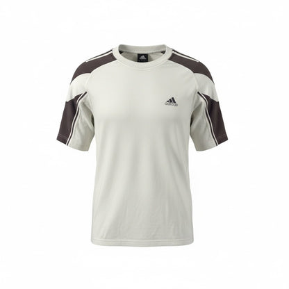Adidas Performance T-Shirt – White & Brown – Vintage / Pre-Loved