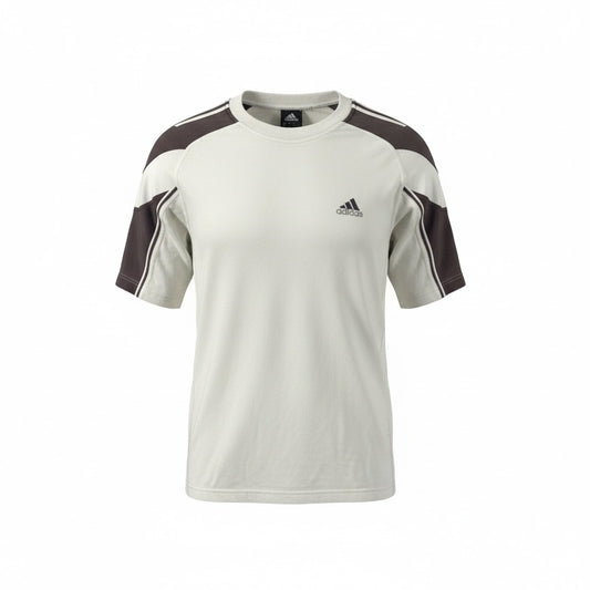 Adidas Performance T-Shirt – White & Brown – Vintage / Pre-Loved