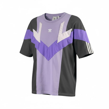 Adidas Originals Vintage T-shirt, Y2K Adidas Tee, Chevron Adidas Top, Purple Adidas T-shirt