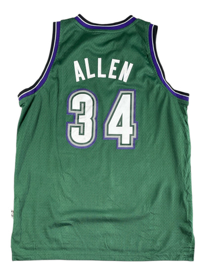 Vintage - Ray Allen #34 Milwaukee Bucks 1996–97 Adidas Hardwood Classics Jersey – Green Vintage NBA – Size L (+2 Length)
