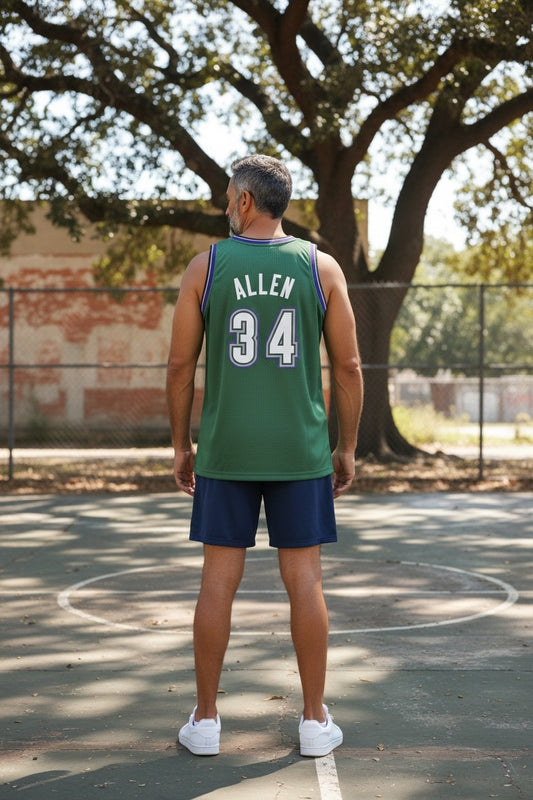 Vintage - Ray Allen #34 Milwaukee Bucks 1996–97 Adidas Hardwood Classics Jersey – Green Vintage NBA – Size L (+2 Length)