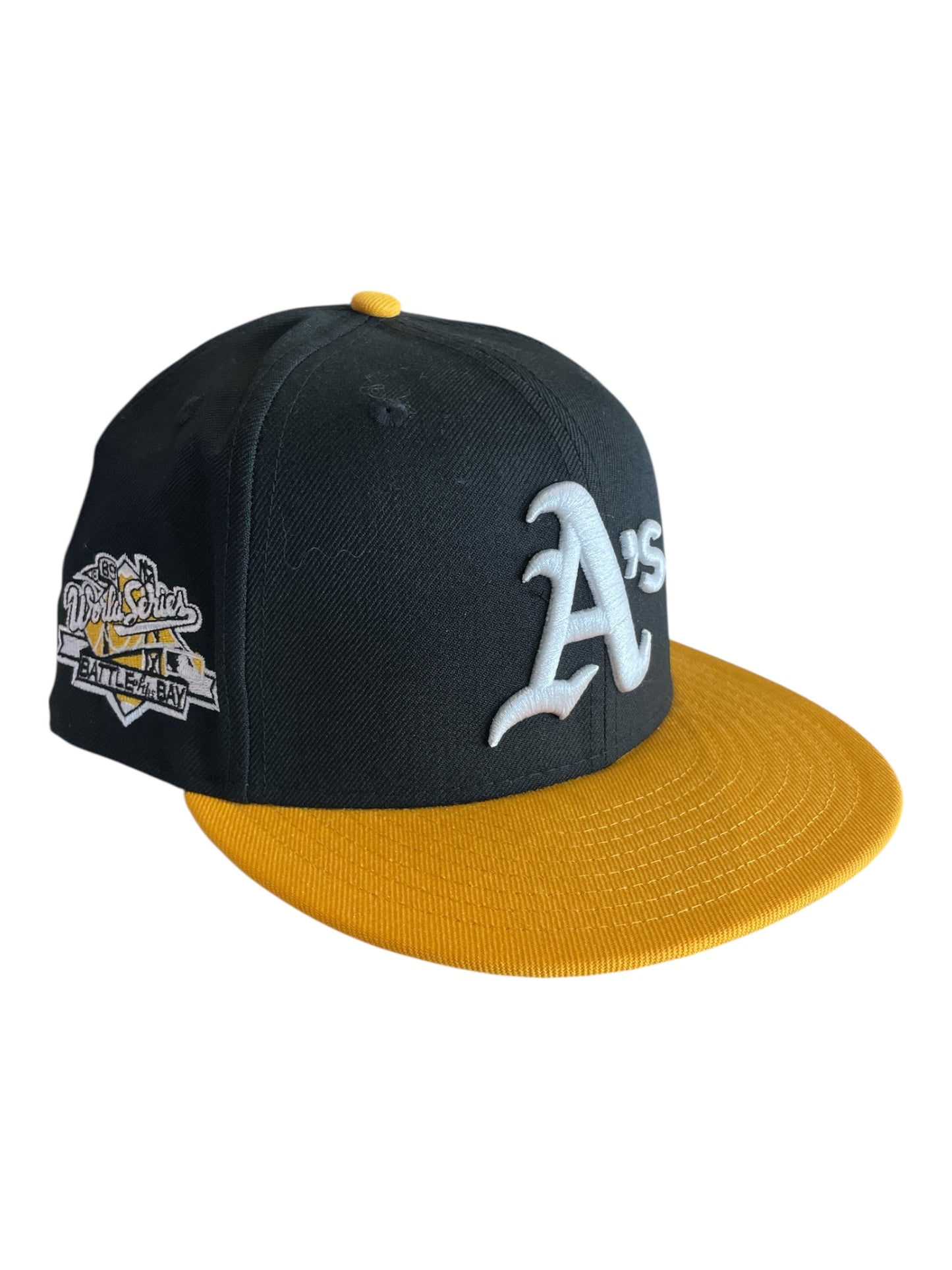 Oakland Athletics 59FIFTY Fitted Cap 7 3/8 – 1989 World Series Side Patch – Black & Gold New Era