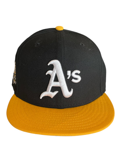 Oakland Athletics 59FIFTY Fitted Cap 7 3/8 – 1989 World Series Side Patch – Black & Gold New Era