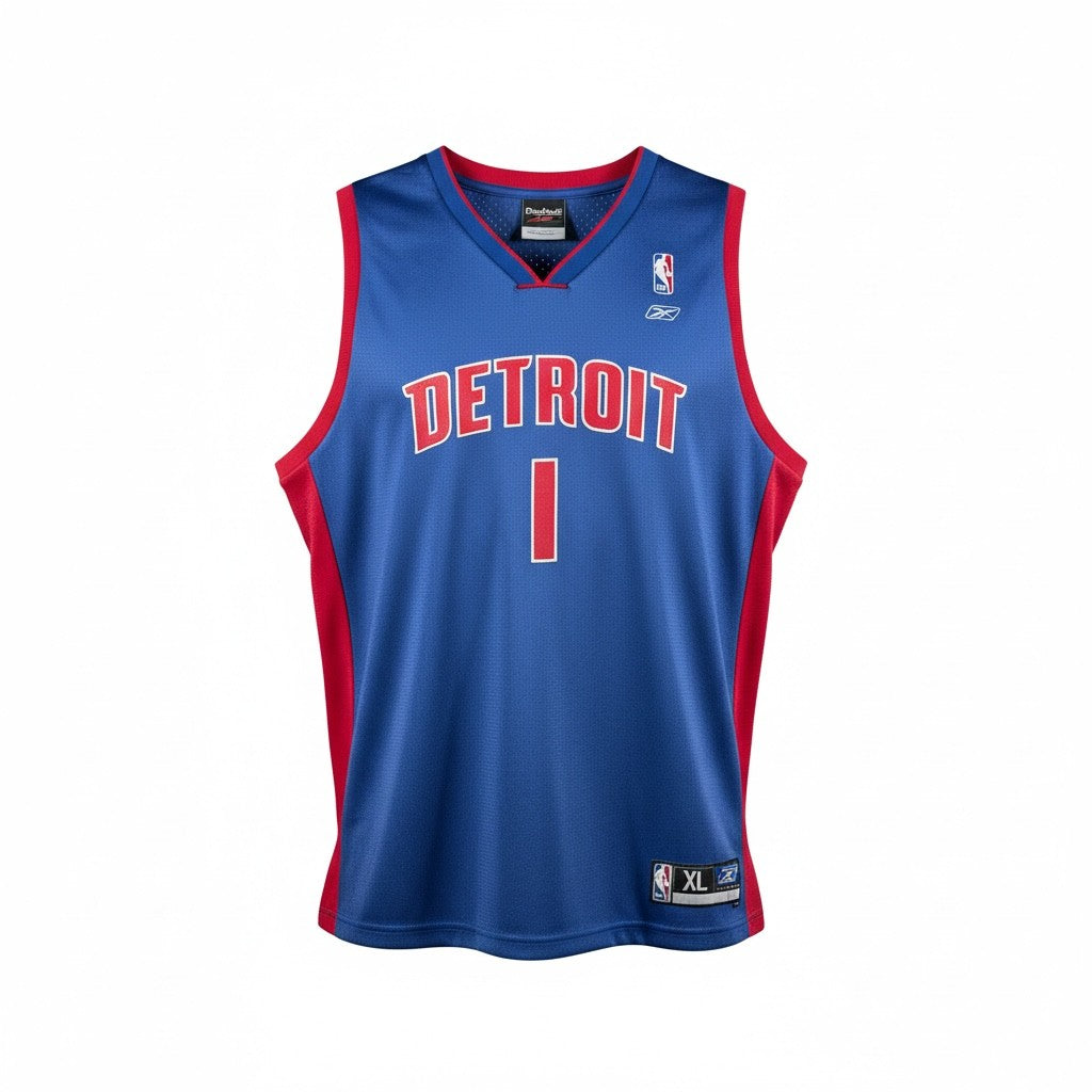 Detroit Pistons Chauncey Billups #1 NBA Jersey – Reebok Blue (XL)