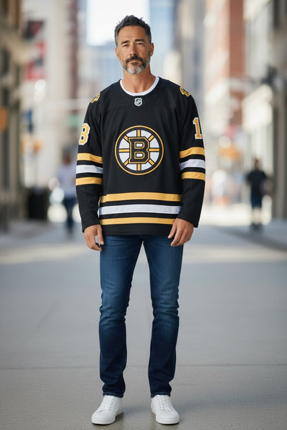 Vintage - Adidas Boston Bruins Pavel Zacha #18 NHL Jersey – Men’s XL – Black Home Ice Hockey Shirt – Official Licensed