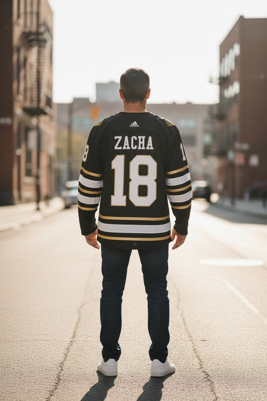 Vintage - Adidas Boston Bruins Pavel Zacha #18 NHL Jersey – Men’s XL – Black Home Ice Hockey Shirt – Official Licensed