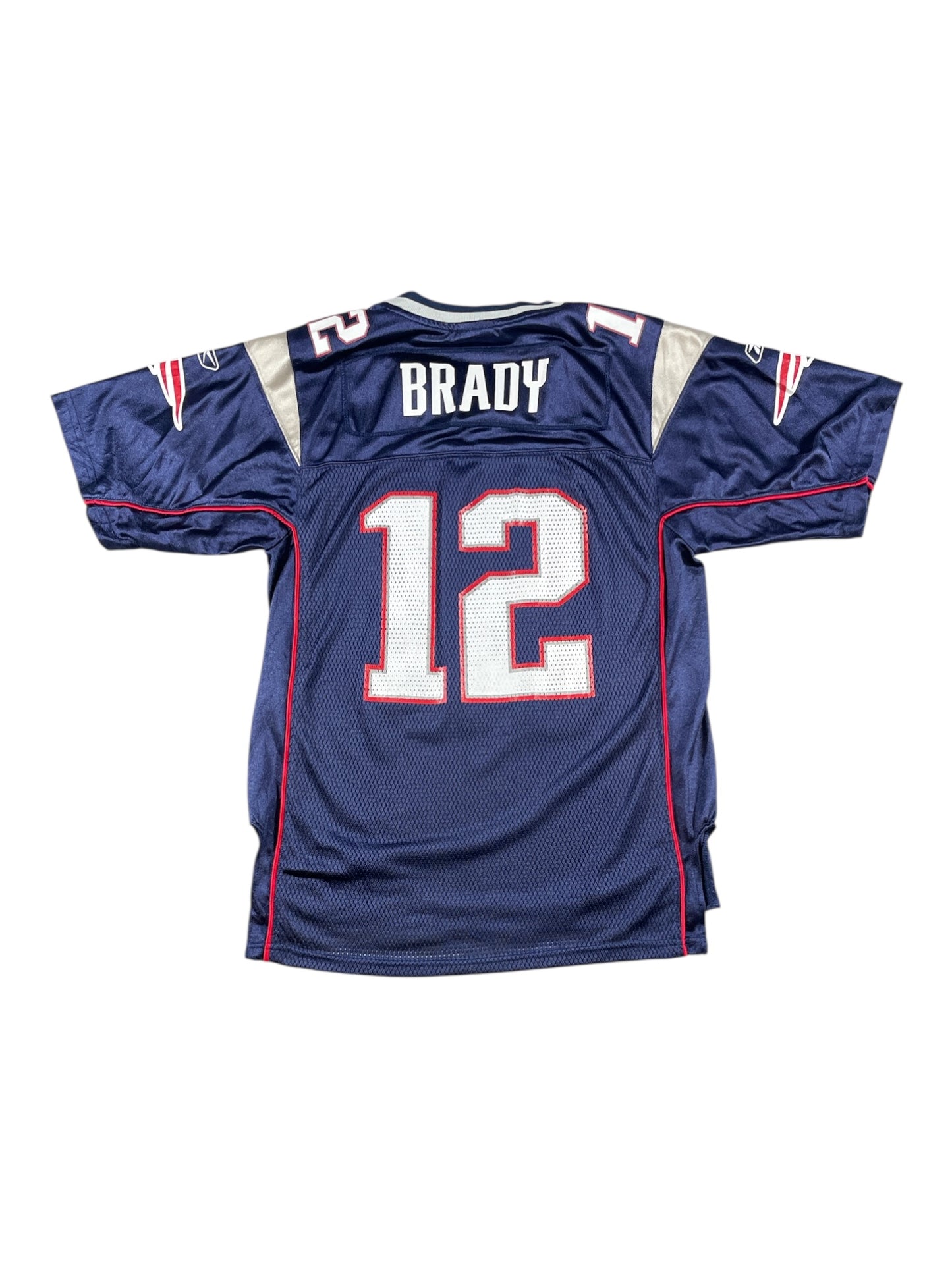 Pre-Loved New England Patriots #12 Tom Brady Reebok NFL Jersey – Kids Large
