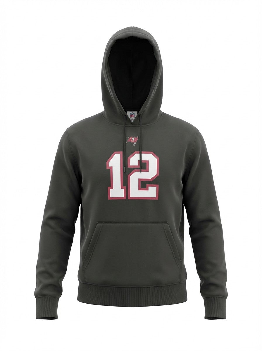 Tom Brady #12 Tampa Bay Buccaneers Pullover Hoodie – Black