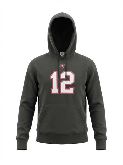 Tom Brady #12 Tampa Bay Buccaneers Pullover Hoodie – Black