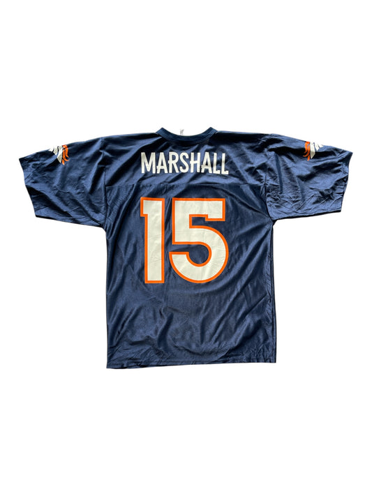 NFL Team Apparel Denver Broncos Brandon Marshall #15 Jersey Navy Medium
