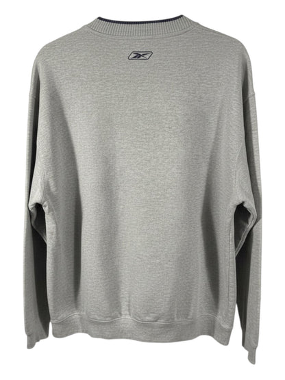 Vintage Denver Broncos Reebok NFL Sweatshirt - Grey V-Neck - Men's XL - Y2K