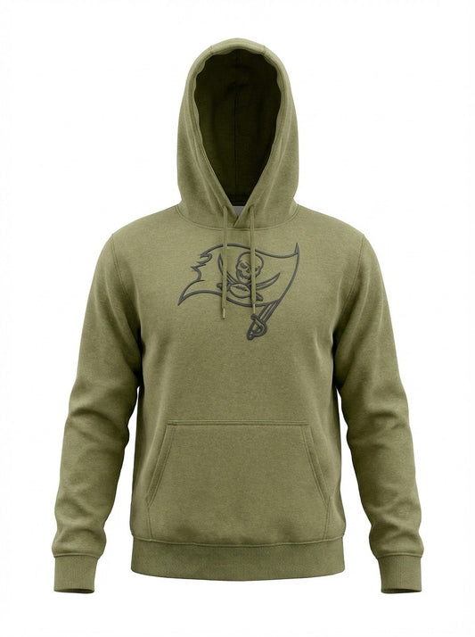 Tampa Bay Buccaneers Fanatics NFL Pullover Hoodie – Olive – Flag Logo